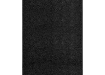 vidaXL Wycieraczka z możliwością prania, czarna, 90 x 150 cm（SKU:323413）