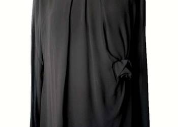 CZARNA MODNA SUKIENKA SZYFON SUKNIA 42 XL biust104