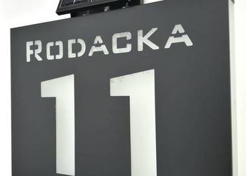 Tablica Adresowa Numer Domu Solar Świeci Zawsze ALU LED