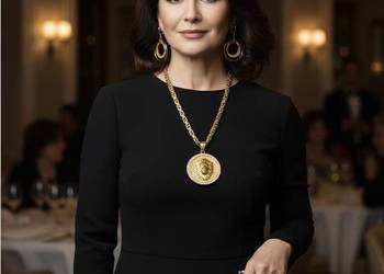 Komplet Damski Naszyjnik Kolczyki Pierścionek Splot Królewski duży model