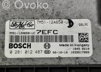 Ford Focus 1.6TDCI STEROWNIK KOMPUTER SILNIKA ECU 0281012487 7M5112A650UC