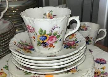 filiżanka z talerzykiem deserowym Cauldon England