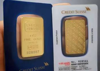 Nowe modele replik sztabek złota credi suisse 1 oz