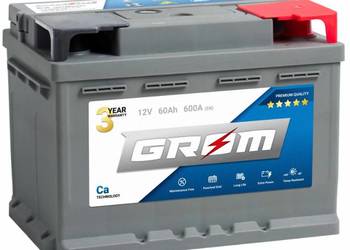 Akumulator 60Ah 600A EN GROM Premium DTR