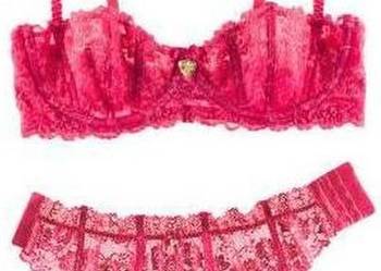 zestaw bielizna stanik 75 B pas H&M xs 34 S 36 koronka