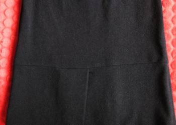 Spódnica - Czarna wełna - dzianina - 42 XL - biodra 100 + cm