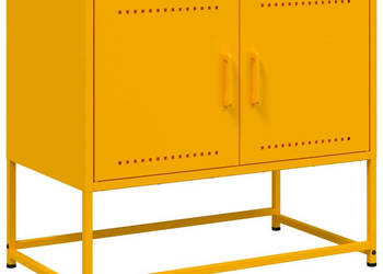 Szafka pod telewizor musztardowa 685x39x605 cm stalowa WM-846473