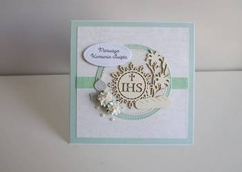 Kartka ręcznie z okazji Pierwszej Komunii Świętej handmade 05