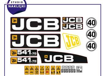 Naklejki ładowarka teleskopowa JCB 541-70 AGRI SUPER Nalepki zestaw