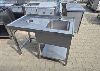 ZLEW GASTRONOMICZNY 1 KOMOROWY Z OTWOREM NA ODPADY 120/60/85 M
