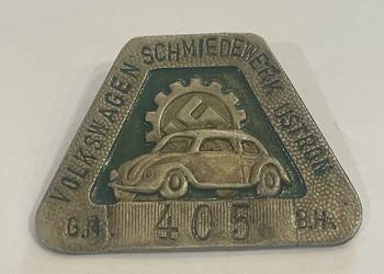 Niemiecka plakieta Volkswagen Schmiedewerk, Kuźnia Ustroń Niemiecka plakieta Volkswagen Schmiedewerk, Kuźnia Ustroń