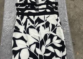 Elegancka Sukienka Czarno-Biała Emaba