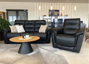 Nowoczesny zestaw ALEX 3+1+1 SKÓRA NATURALNA + EKO