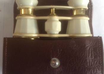 Stara lornetka teatralna25*/65 w skórzanym etui- lata 50/60