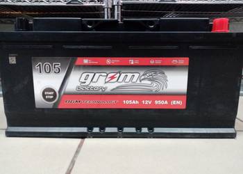 Akumulator GROM AGM START&STOP 105Ah 950A Prawy Plus