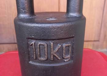 Stary zabytkowy odważnik ciężarek PRL waga 10 kg