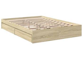 vidaXL Rama łóżka z szufladami, dąb sonoma(SKU:3280659)
