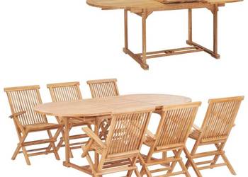 vidaXL 7-cz. zestaw mebli do ogrodu, 150-200x100x75 cm(SKU:44677)