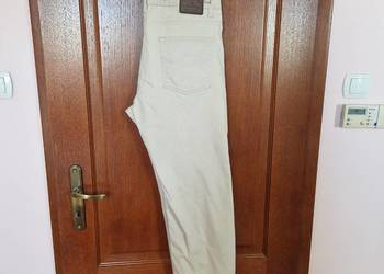 Spodnie beżowe bawełniane męskie chinosy Marks & Spencer rozmiar 36 L