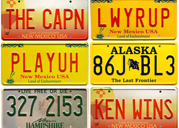 Breaking Bad - tablice rejestracyjne USA z serialu.