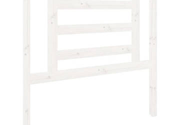 Wezgłowie łóżka białe 96x4x100 cm lite drewno sosnowe WM-818801