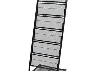 Stojak na gazety/czasopisma 475x43x133 cm czarny A4 WM-30100