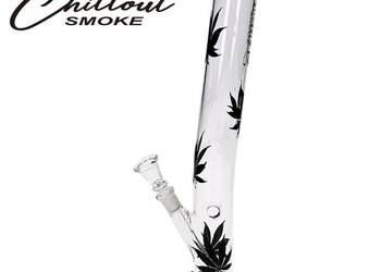 Klasyczne Bongo z Nadrukami Liści Marihuany Fajka Wodna Bonio 40 cm