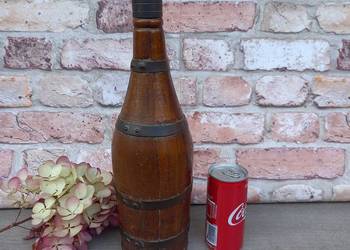 Stara drewniana butelka na wino francuska butelka na cydr