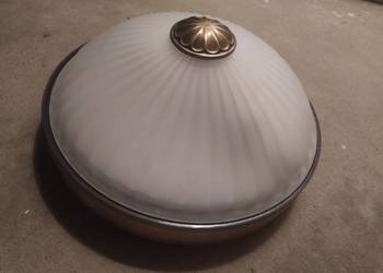 Plafon duży lampa sufitowa oświetlenie szkło mosiądz Italux