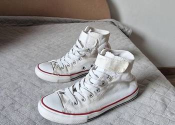 trampki wysokie na rzep Converse r 35 białe wsuwane