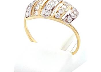 WYPRZEDAŻ !-30% Pierścionek r.17 Złoty pr.333 z kamieniami Z-328