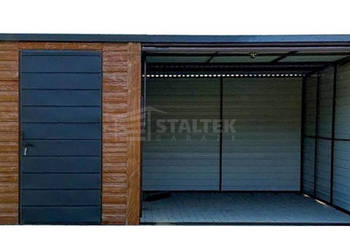 Garaż blaszany 6x5m + wiata 1m brama uchylna drzwi okno dach ST249