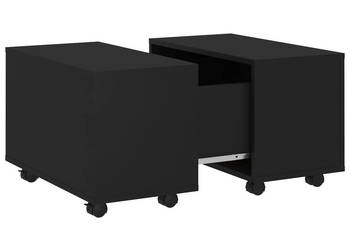 Stolik kawowy czarny 60x60x38 cm materiał drewnopochodny WM-806859