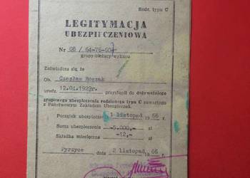 ( 1714 ) Legitymacja Ubezpieczeniowa, Roszak
