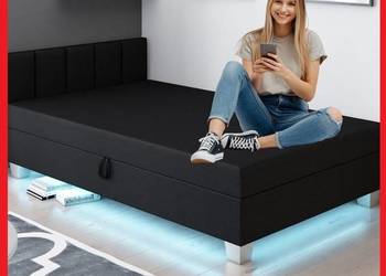 Łóżko jednoosobowe Marcela Tapczan młodzieżowy Led Darmowa Dostawa