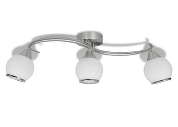 Lampa sufitowa z 3 szklanymi kloszami na falistej rurce WM-240986