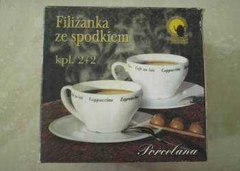 Komplet filiżanek do kawy ze spodkami