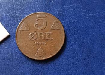 Stare monety 5 ore 1922 Norwegia
