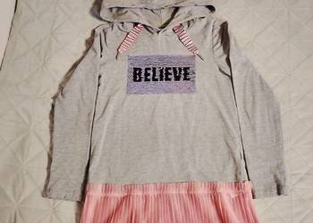 Spszedam sukienkę szarą COCCODRILLO roz.134cm.