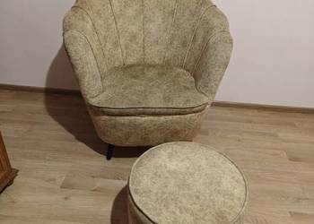 Fotel uszak z podnóżkiem