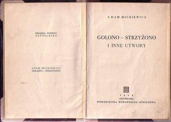 (6619) GOLONO – STRZYŻONO I INNE UTWORY – ADAM MICKIEWICZ