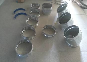 Materiały wentylacyjne kolano kształtki ocynkowane spiro