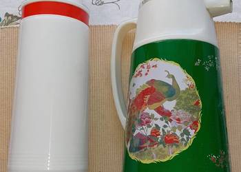 Dwa termosy 1l ze szklanymi wkładami próżniowymi