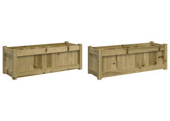 Donice ogrodowe 2 szt. impregnowane drewno sosnowe WM-837458