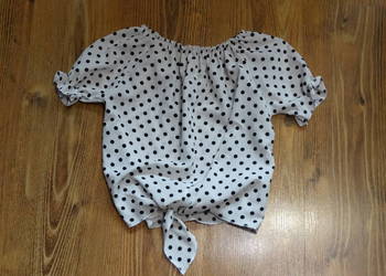 Elegancka bluzka groszki r.146
