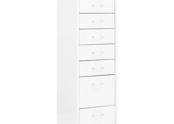 Mobilna szafka kartotekowa biała 28x41x109 cm metalowa WM-335920