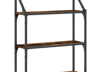 Regał ścienny z 3 półkami przydymiony dąb 60x21x785 cm WM-835451