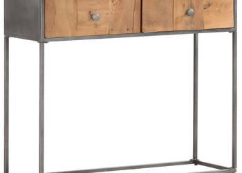 Stolik typu konsola 90 x 30 x 75 cm lite drewno z odzysku WM-286531