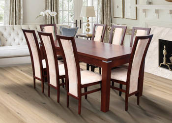 Stół Dębowy VERONA + 6 krzeseł Lite Drewno KLER