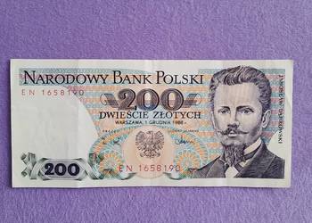 Banknot 200 zł. 1988 r. Jarosław Dąbrowski seria: EN